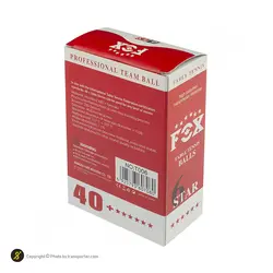 توپ پینگ پنگ فاکس6 ستاره 40+ T006 بسته 6 عددی CHG | سفید | پهلوان شاپ