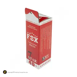 توپ پینگ پنگ فاکس7 ستاره 40+ T007 بسته 3 عددی CHG | سفید | پهلوان شاپ