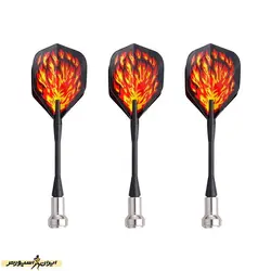 تیر دارت یدک مگنتی MGN01 بسته 6 عددی HRO | مشکی/آبی | پهلوان شاپ