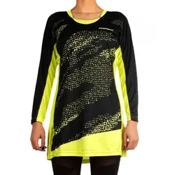 تونیک زنانه پینگ پنگ طرح دونیک مگا SMP | مشکی/زرد | پهلوان شاپ