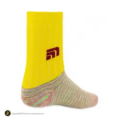 جوراب کوهنوردی طرح نورث فیس TREKKING MID BRS | زرد/صورتی | پهلوان شاپ