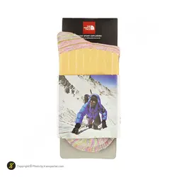 جوراب کوهنوردی طرح نورث فیس TREKKING MID BRS | زرد/صورتی | پهلوان شاپ