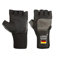 دستکش بدنسازی LORDEX GERMANY MDM | مشکی/طوسی | پهلوان شاپ