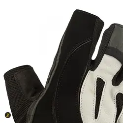 دستکش بدنسازی اشبالت مچ بند دار طرح ماراتون BRS | مشکی/طوسی | پهلوان شاپ