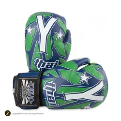 دستکش بوکس YOKKAO BRS | سرمه ای/سبز | پهلوان شاپ