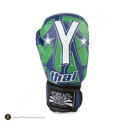 دستکش بوکس YOKKAO BRS | سرمه ای/سبز | پهلوان شاپ