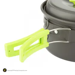 ست ظروف کوهنوردی اسنوهاک یک نفره SN-T222 ABS | طوسی/سبز | پهلوان شاپ