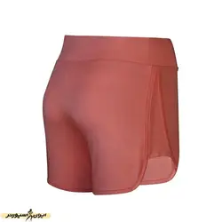 شلوارک ورزشی زنانه بدنسازی طرح ریبوک R.B.K 01 ANG | گلبهی | پهلوان شاپ