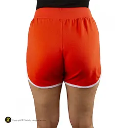 شلوارک ورزشی زنانه بدنسازی طرح نایک کتان KHS | قرمز | پهلوان شاپ