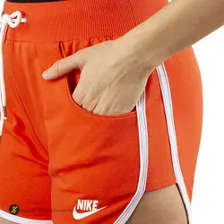 شلوارک ورزشی زنانه بدنسازی طرح نایک کتان KHS | قرمز | پهلوان شاپ