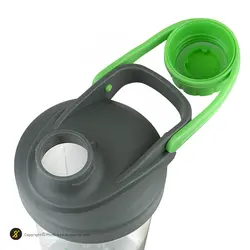 قمقمه شیکر ورزشی پاور ایکس سه تکه 500 سی سی BRS | سبز/طوسی | پهلوان شاپ