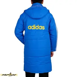 کاپشن مردانه فوتبال ریال مادرید آدیداس بلند NZD | آبی | پهلوان شاپ