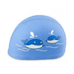 کلاه شنا بچه گانه PU - YONGBO HMK | آبی/سرمه ای | پهلوان شاپ