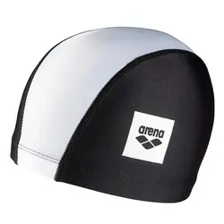 کلاه شنا بچه گانه آرنا پارچه ای JR-4102 HMK | مشکی/سفید | پهلوان شاپ