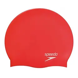 کلاه شنا بچه گانه سیلیکونی اسپیدو HMK 709931959-8 PLAIN FLAT JUNIOR | قرمز | پهلوان شاپ