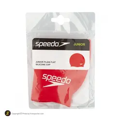 کلاه شنا بچه گانه سیلیکونی اسپیدو HMK 709931959-8 PLAIN FLAT JUNIOR | قرمز | پهلوان شاپ