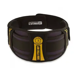 کمربند بدنسازی پاورلیفتینگ چسبی فیتنس دوبل گلدن پاور MDM | بنفش/مشکی | پهلوان شاپ