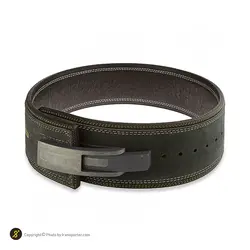 کمربند بدنسازی پاورلیفتینگ سگک جفتی گلدن پاور MDM | طوسی/مشکی | پهلوان شاپ