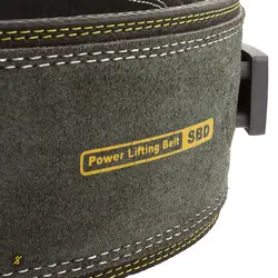 کمربند بدنسازی پاورلیفتینگ سگک جفتی گلدن پاور MDM | طوسی/مشکی | پهلوان شاپ