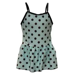 مایو شنا بچه گانه دخترانه دامنی طرح توپ توپی AGH | سبز | پهلوان شاپ