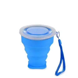 لیوان کوهنوردی تاشو سیلیکونی بزرگ ABS | آبی | پهلوان شاپ