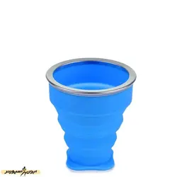 لیوان کوهنوردی تاشو سیلیکونی بزرگ ABS | آبی | پهلوان شاپ