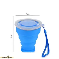 لیوان کوهنوردی تاشو سیلیکونی بزرگ ABS | آبی | پهلوان شاپ