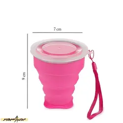 لیوان کوهنوردی تاشو سیلیکونی بزرگ ABS | بنفش | پهلوان شاپ