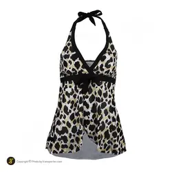 مایو شنا زنانه دو تکه دامنی 5736352- Fashion Concept NZD | مشکی/کرم | پهلوان شاپ