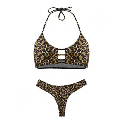 مایو شنا زنانه دو تکه بیکینی 5682527- Fashion Concept NZD | مشکی/قهوه ای | پهلوان شاپ