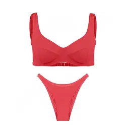 مایو شنا زنانه دوتکه بیکینی فنردار MODA ITALIA002 MGH | گلبهی | پهلوان شاپ