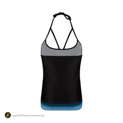 مایو شنا زنانه دوتکه دامنی 5696711- Fashion Concept NZD | مشکی/آبی | پهلوان شاپ
