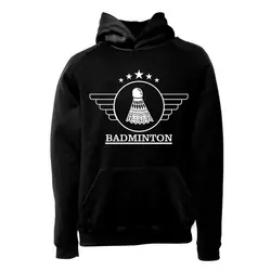 هودی ورزشی بدمینتون فشن لاین BDMNTN‌ 49 | مشکی/سفید | پهلوان شاپ