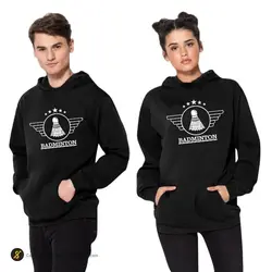 هودی ورزشی بدمینتون فشن لاین BDMNTN‌ 49 | مشکی/سفید | پهلوان شاپ