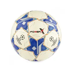 توپ فوتبال پاکستانی دوختی پاور ایکس طرح چمپیونزلیگ BRS | سفید/آبی | پهلوان شاپ