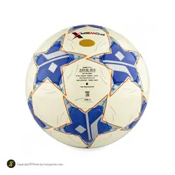 توپ فوتبال پاکستانی دوختی پاور ایکس طرح چمپیونزلیگ BRS | سفید/آبی | پهلوان شاپ