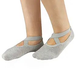 جوراب بدنسازی یوگا NIN016 | طوسی | پهلوان شاپ