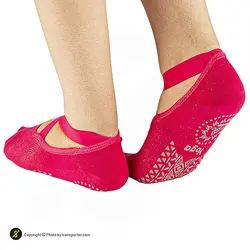 جوراب بدنسازی یوگا NIN016 | صورتی | پهلوان شاپ