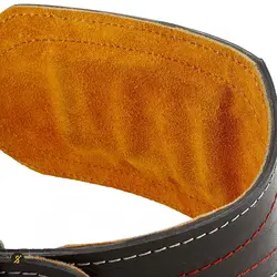 کمربند بدنسازی چرم گاومیش BLT -11 MDM | مشکی/نارنجی | پهلوان شاپ