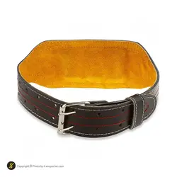 کمربند بدنسازی چرم گاومیش BLT -11 MDM | مشکی/نارنجی | پهلوان شاپ