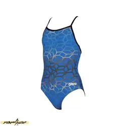 مایو شنا بچه گانه دخترانه یک تکه آرنا Polycarbonite II HMK | آبی | پهلوان شاپ
