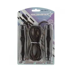 طناب ورزشی بدنسازی گلدن استار BRS 3-730 | مشکی/طوسی | پهلوان شاپ