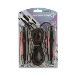 طناب ورزشی بدنسازی گلدن استار BRS 3-730 | مشکی/قرمز | پهلوان شاپ