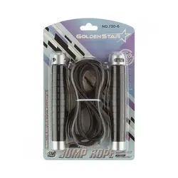 طناب ورزشی بدنسازی گلدن استار BRS 6-730 | مشکی/نقره ای | پهلوان شاپ