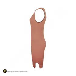 تاپ سارافون ورزشی زنانه چاک دارکوتاه کبریتی NZD | صورتی | پهلوان شاپ