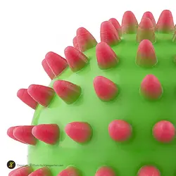 توپ بدنسازی ماساژ بال گلدن استار 7سانتیمتری Medium | سبز/صورتی | پهلوان شاپ