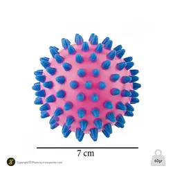 توپ بدنسازی ماساژ بال گلدن استار 7سانتیمتری Medium | صورتی/آبی | پهلوان شاپ
