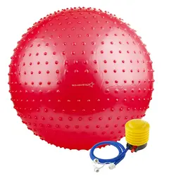 توپ بدنسازی سوییسی جیم بال فیزیوبال آجدار گلدن استار 85 سانتیمتری | قرمز | پهلوان شاپ