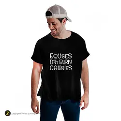 تیشرت ورزشی بدنسازی فشن لاین FTNS 157 | مشکی/سفید | پهلوان شاپ