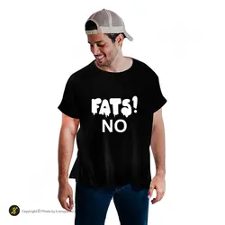 تیشرت ورزشی بدنسازی فشن لاین FTNS 158 | مشکی/سفید | پهلوان شاپ